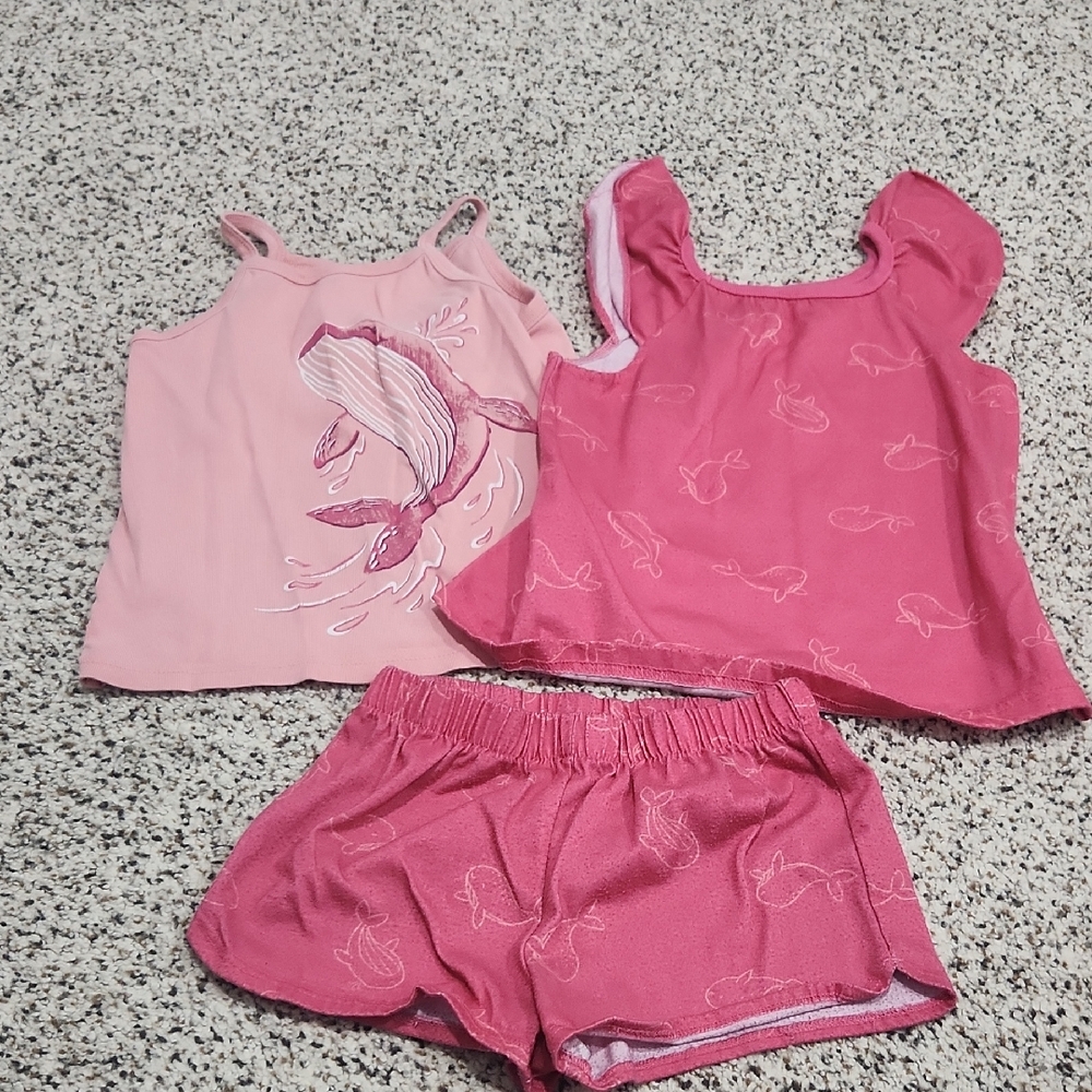Carter's Pink Whale Toddler Girls Pajamas Set
